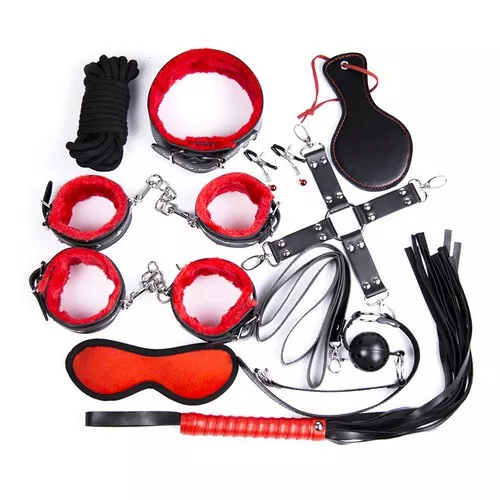 Bondage-Set SM 10-teilig Rot