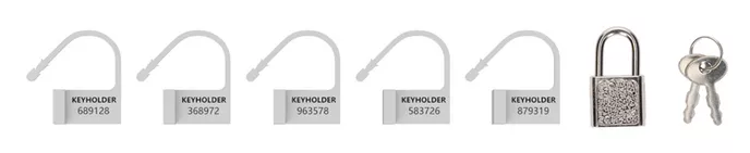 Set von 5 nummerierten LOCKS
