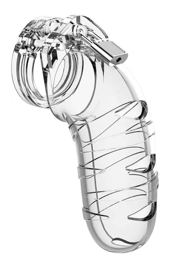 Keuschheitskäfig ManCage Modell 05 14 x 4.5 cm Transparent