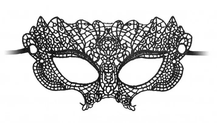 Spitzenmaske Princess Schwarz