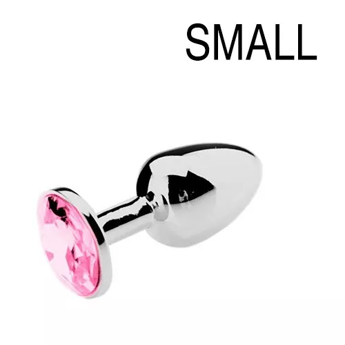 Schmuck-Analplug Strass Rosa - SMALL 6,5 x 2,7 cm