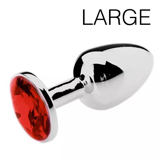 Schmuck-Analplug Spolly Groß - Rot 8,5 x 3,9 cm