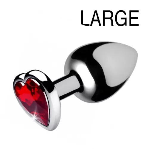 Butt Plug Schmuckstein Heart Gem Rot 8 x 4 cm