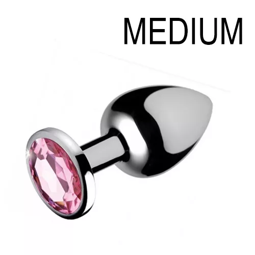Butt Plug Schmuckstein Gem Rosa 7 x 3.4 cm