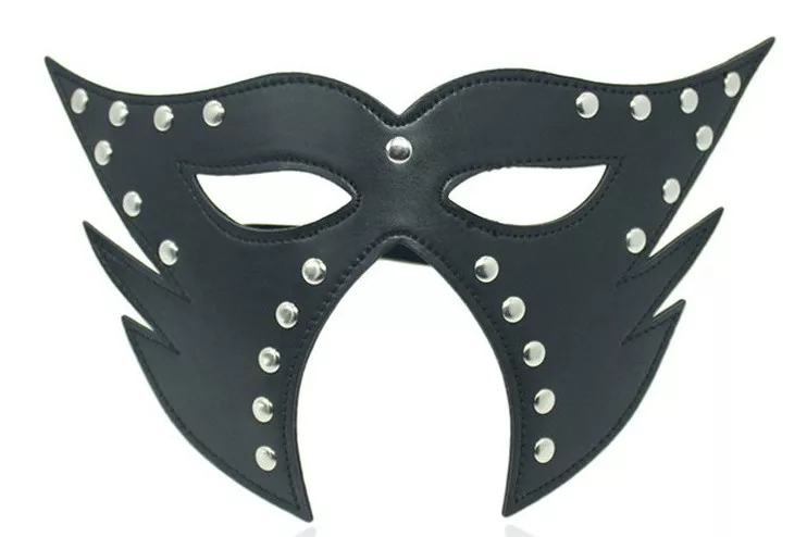 Maske Cat open Mouth Schwarz
