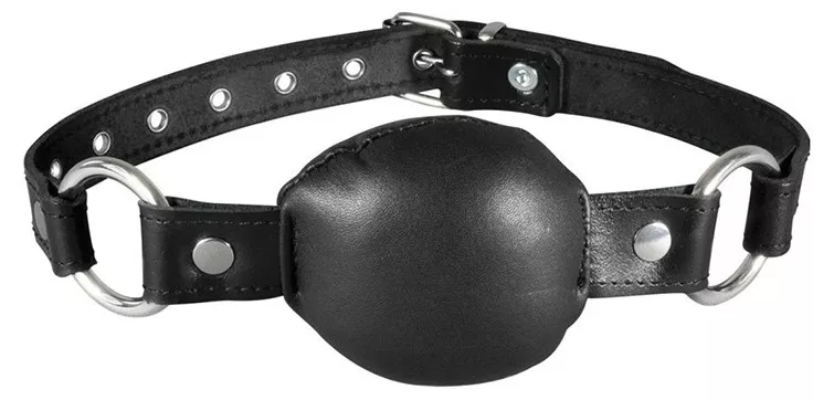 Lederknebel Silence Gag Schwarz
