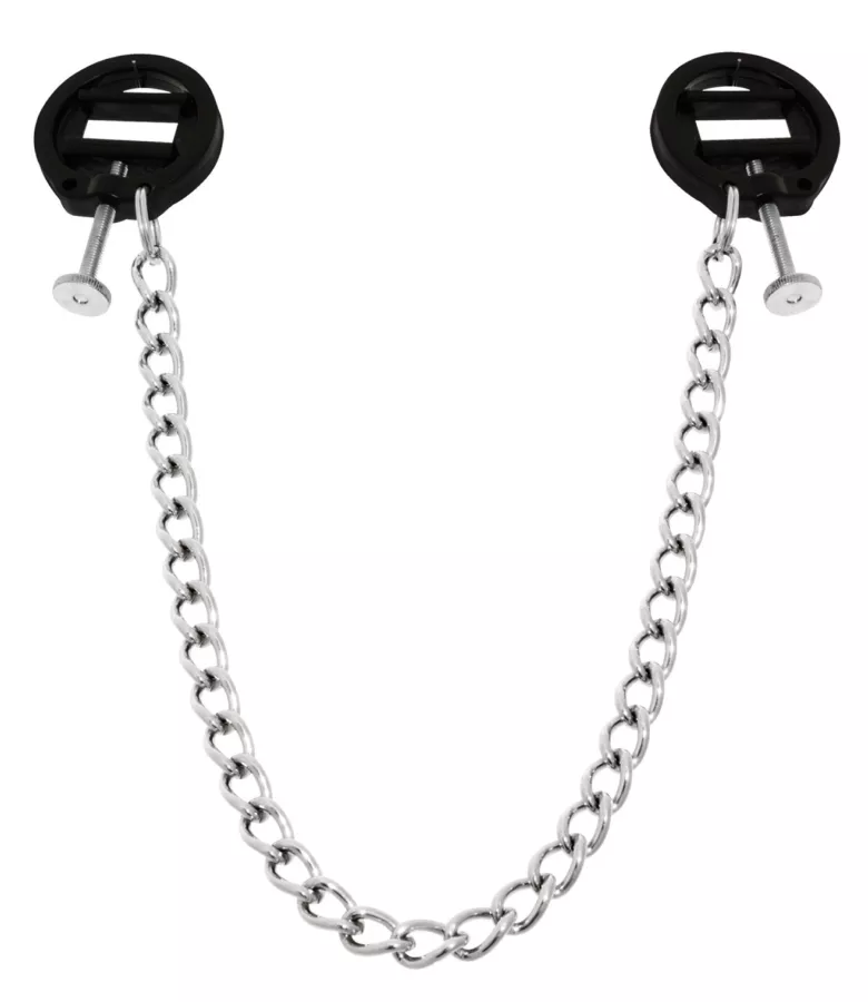 Brustwarzen-Klemmen mit Kette ROUND 4cm