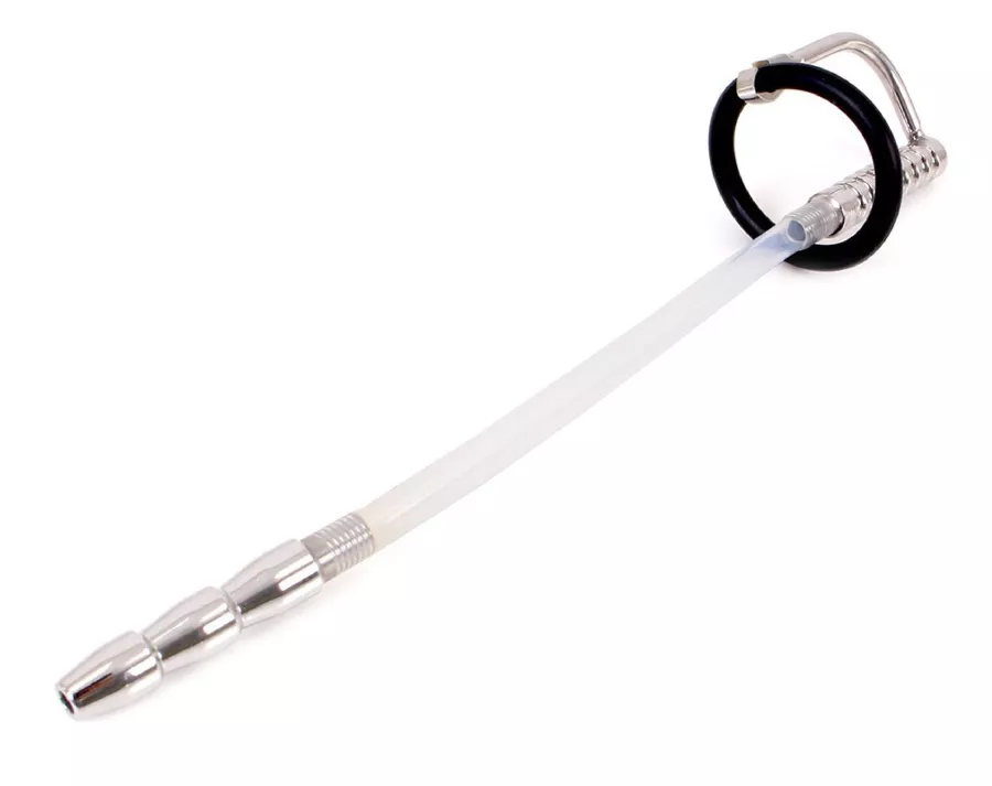 Durchbohrte Harnröhrenstange Catheter Ribbed 21cm - Durchmesser 9mm