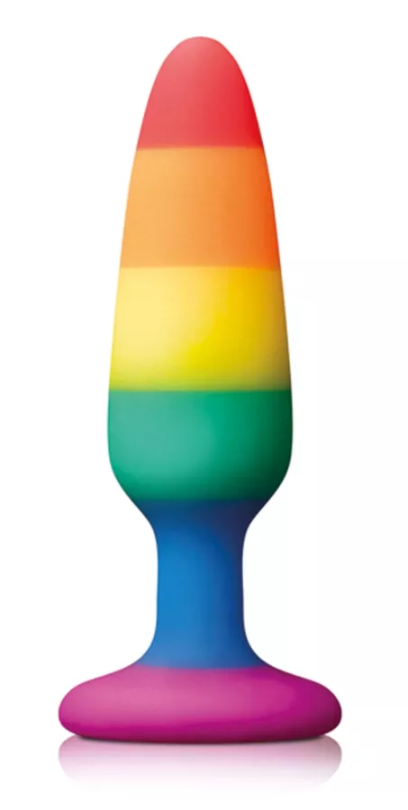 Siliconen plug Rainbow 10 x 2,8 cm
