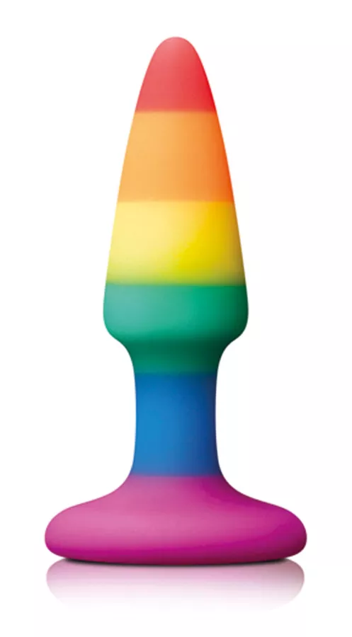 Siliconen plug Rainbow 8 x 2,4 cm