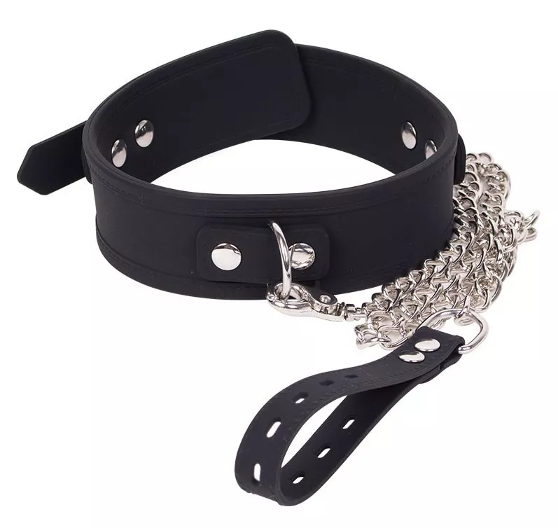 Halsband und Leine Deluxe Collar Schwarz