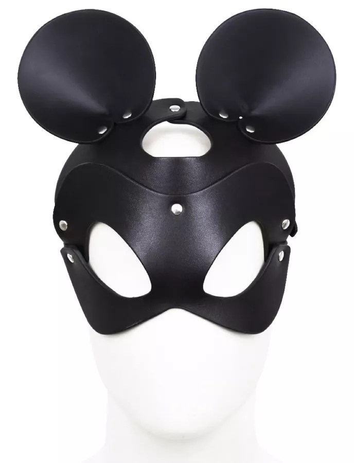Maske mit Mausgesicht Schwarz