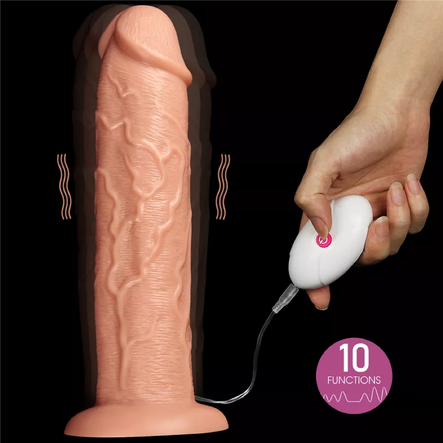 Vibrating Long Dildo 25 x 6 cm