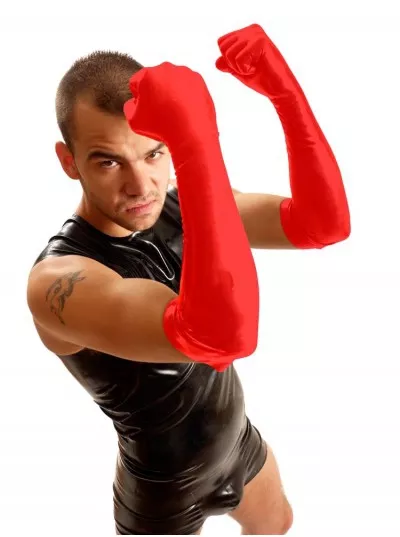 Handschuhe Fist Elbow Rot