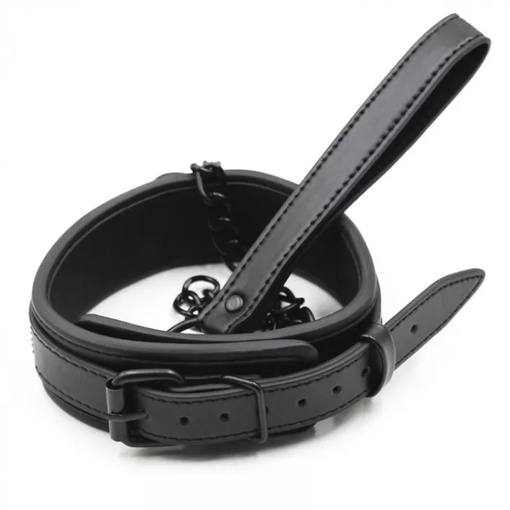 Halsband Leine Schwarz