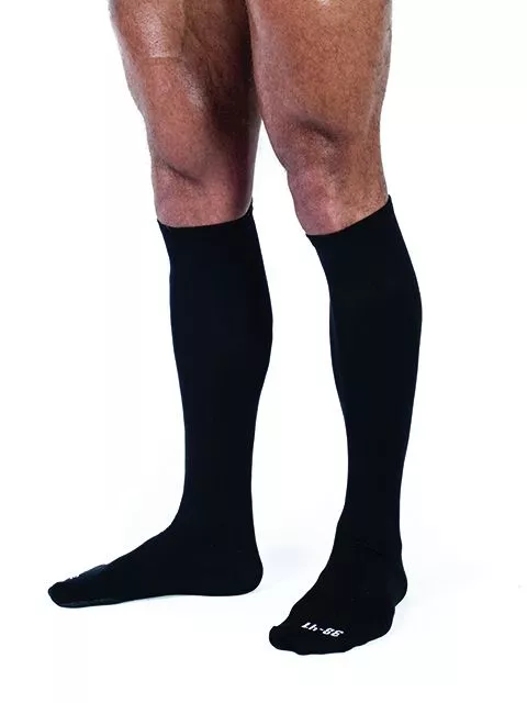 Oberschenkelhohe Socken Foot Socks Schwarz