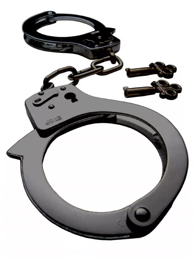 Handschellen Metall Schwarz
