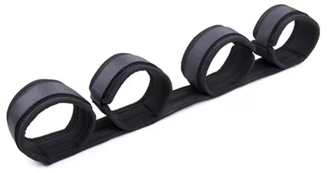 Spreader-Stange mit Handschellen Nylon Schwarz