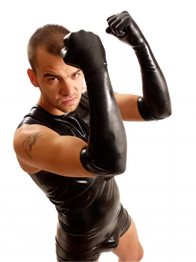 Fist-Handschuhe Ellbogen Schwarz