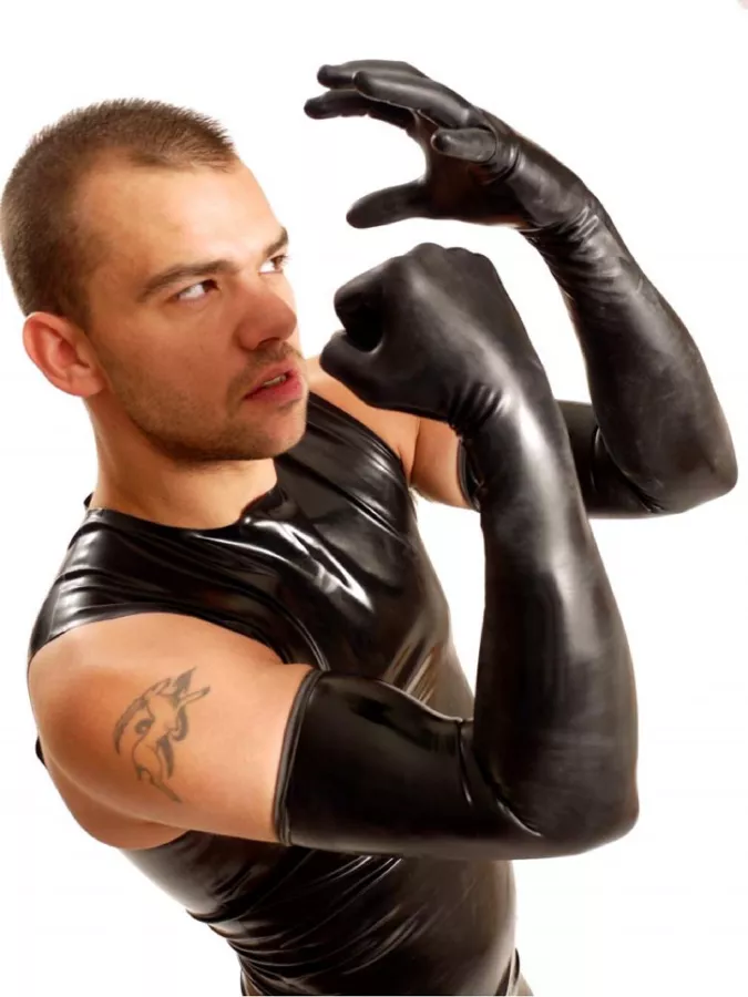 Fist-Handschuhe Schulter Schwarz