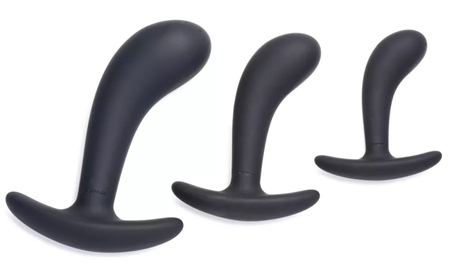 Pack mit 3 Analtieren Trainer Silikon Dark Delights Schwarz