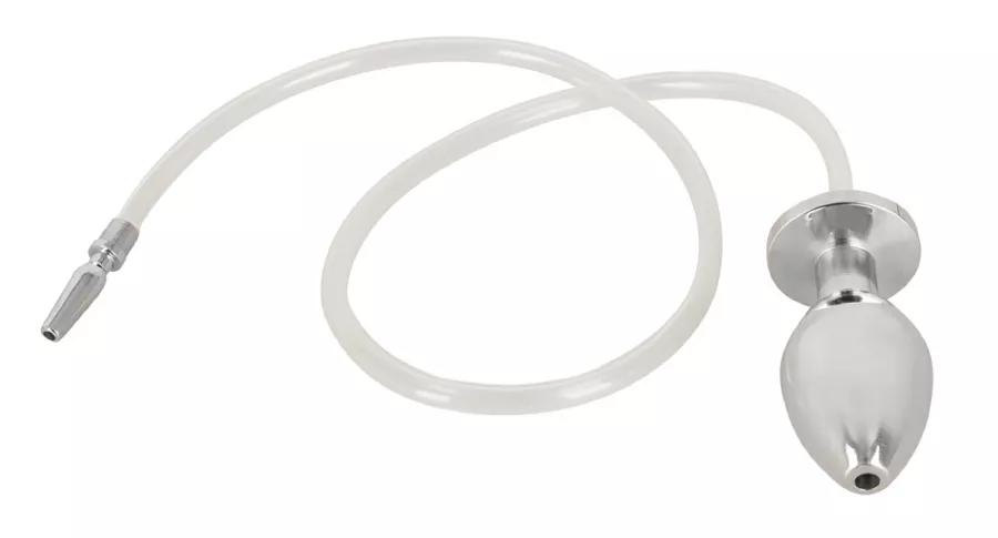 Plug Penis mit Analplug für Urine-Spiel