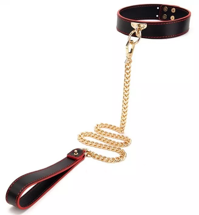 Halsband Leine Maestro Schwarz und Rot