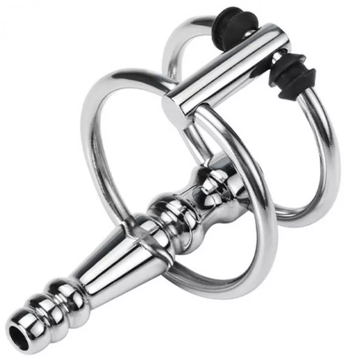 Durchbohrter Harnröhren-Plug Ribbed Ringo 4cm - Durchmesser 10mm