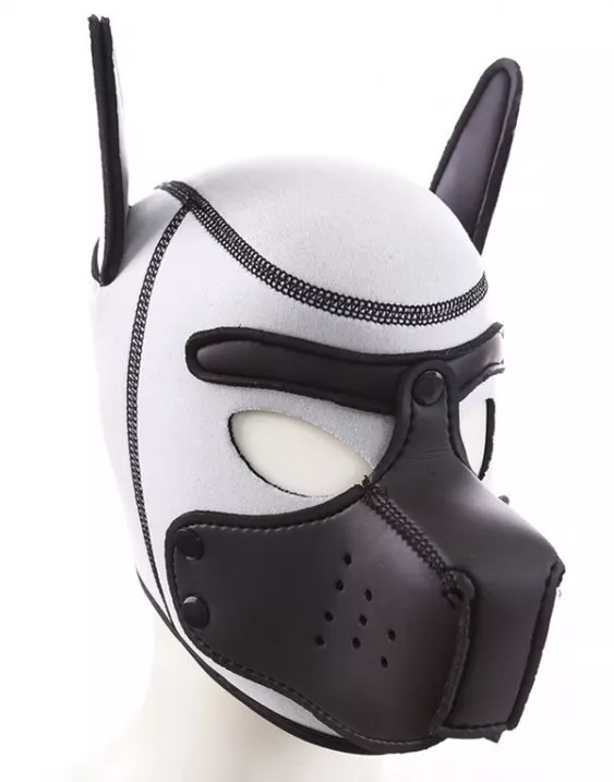 Puppy Haube Neopren Schwarz-Weiß
