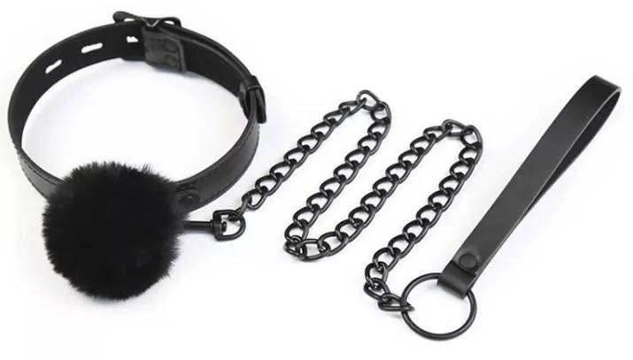 Halsband und Leine Ball Top Schwarz