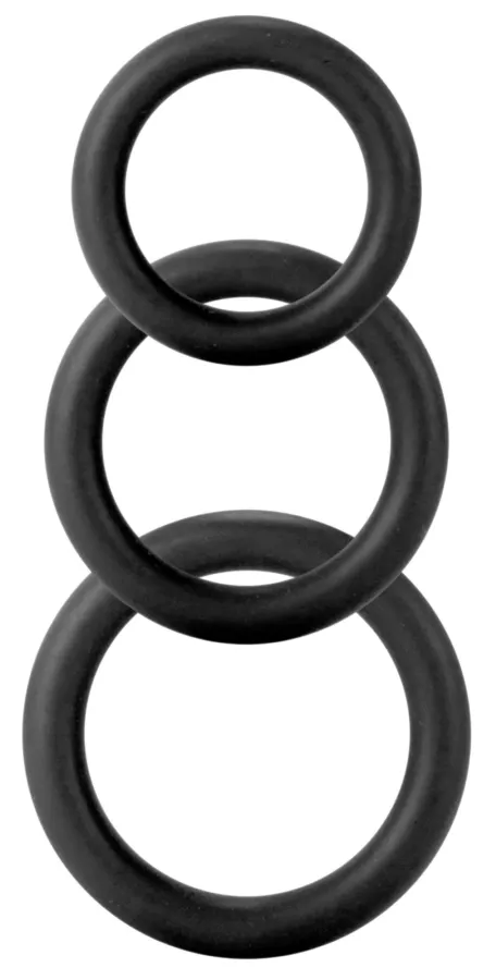 3er Set Penisringe Twiddle Schwarz