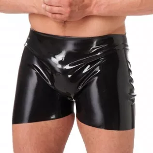 Bottomless-Short aus Latex