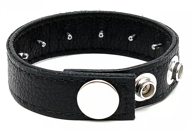 Cockring aus Leder Pik 3 Druckknöpfe
