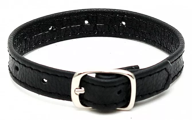 Cockring aus Leder Lux Up Schwarz