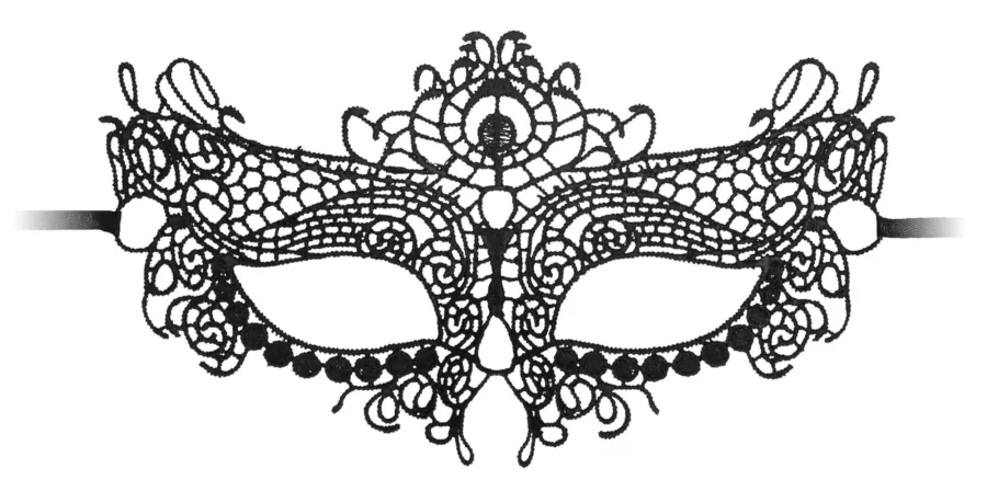 Spitzenmaske Queen Lace Schwarz
