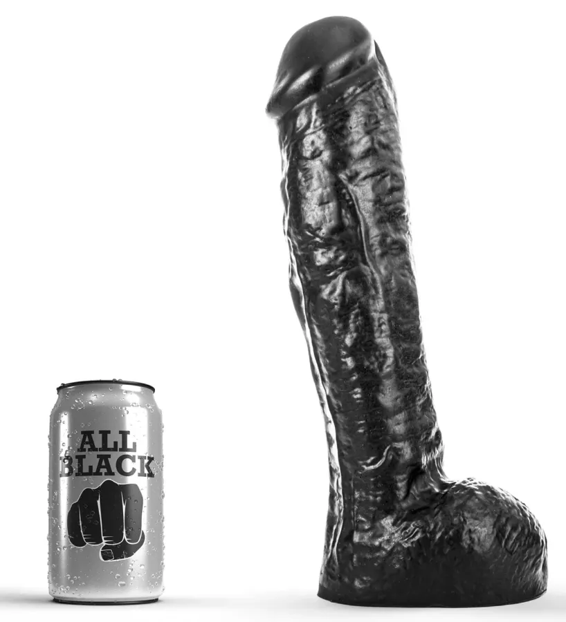 Dildo AB34 Bratwurst All Black 24 x 6.5cm