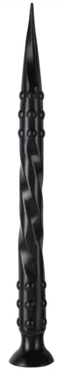 Dildo Pointed Twist L 65 x 5 cm Black