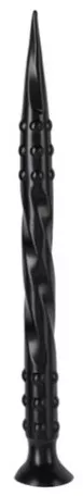 Dildo Pointed Twist S 40 x 3 cm Black