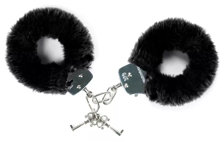 Handschellen mit schwarzem Fell ATTACH ME