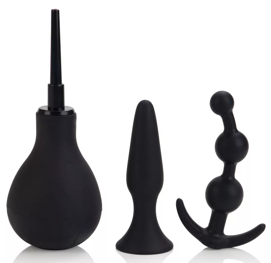 Anal-Entdeckungs-Set Plairi - Klysteerspritze mit Plugs