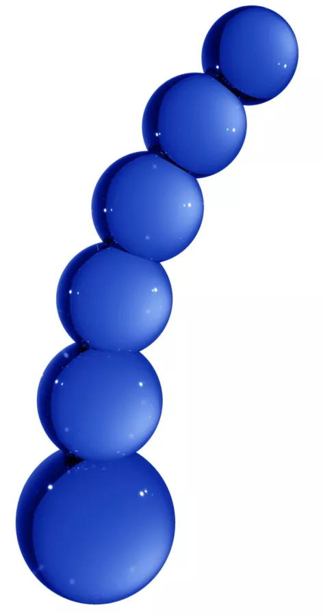 Glass Dildo Planets Blue 18 x 4.3 cm