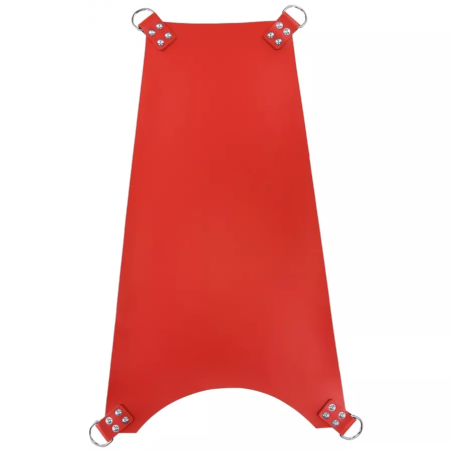 Leder-Sling 4-Punkt verstellbar Rot