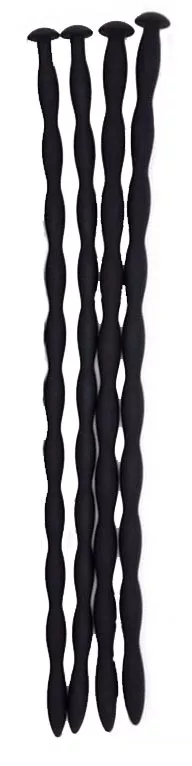 Set aus 4 Silikon-Urethralstäben 10cm - Durchmesser 7 bis 10mm