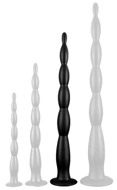 Scale Beads L Long Dildo 50 x 5cm Black