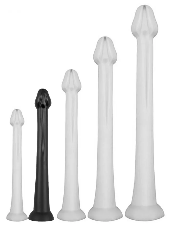 Whale Dildo M Long Dildo 35 x 5.5cm - Tip 4.6cm Black