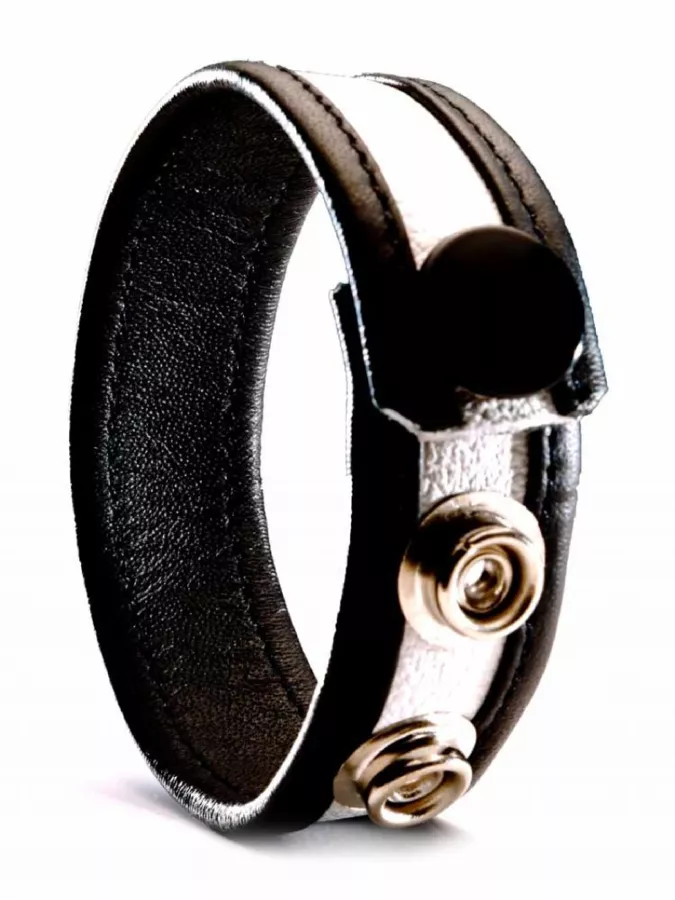 Cockring Leder Weiß