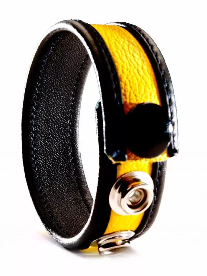 Cockring Leder Gelb