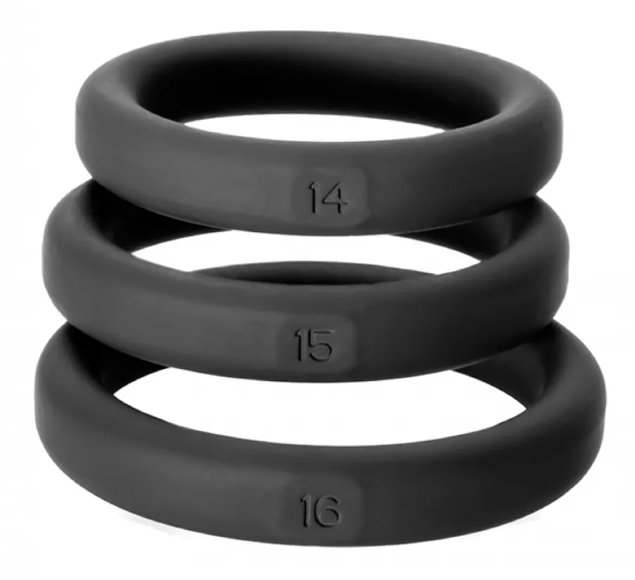 3er Set Penisringe Xact-Fit S-M