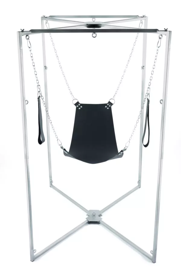 Sling-Kit Leder Dreieck Schwarz Gestell Grau