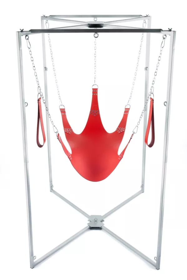 Sling-Kit Leder 5-Punkt Rot Gestell Grau